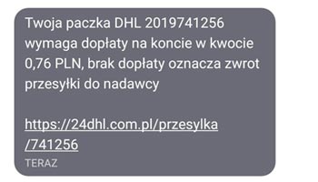 fałszywy SMS